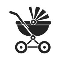 Effortless Flat of a Simple Pram Icon vector