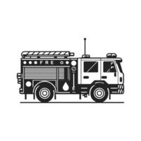 Refined Fire Engine Icon. Minimalistic Graphic vector