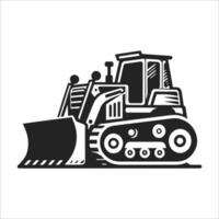 Bulldozer Outline Image vector