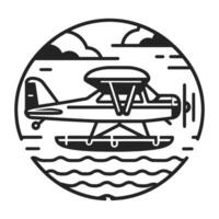 Simple Float Plane Design Element vector