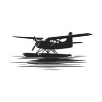 Float Plane Outline Symbol vector