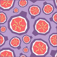 Figs cartoon seamless pattern on purple background. Figs slice geometric print for fabric, paper, design. vector
