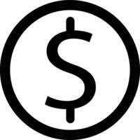 Doller currency icon in line. finance management for apps or web Financial Currency Exchange International Money Trade and Conversion Rate Symbol isolated on vector