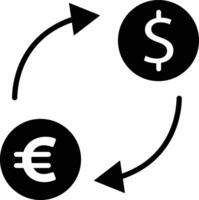Exchange money dollar icon in flat. isolated on World currency icon Euro, USD dollar, bitcoin, yen, pound, cryptocurrency. Money symbol, coin or apps or web vector