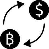 Exchange money dollar icon in flat. isolated on World currency icon Euro, USD dollar, bitcoin, yen, pound, cryptocurrency. Money symbol, coin or apps or web vector
