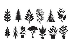 Tree Silhouette Set vector
