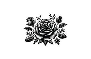 Rose silhouette Vectors art illustration