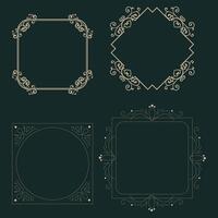 calligraphic border collection unique design vector