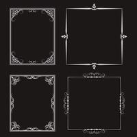 calligraphic border collection unique design vector