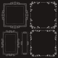 calligraphic border collection unique design vector