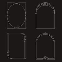 calligraphic border collection unique design vector