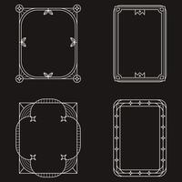calligraphic border collection unique design vector