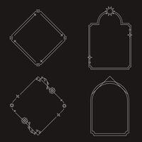 calligraphic border collection unique design vector