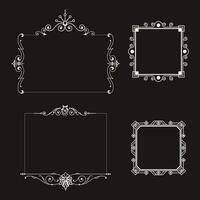 calligraphic border collection unique design vector