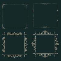 calligraphic border collection unique design vector