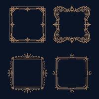 calligraphic border collection unique design vector