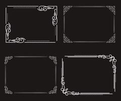 calligraphic border collection unique design vector