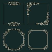 calligraphic border collection unique design vector