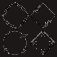 calligraphic border collection unique design vector