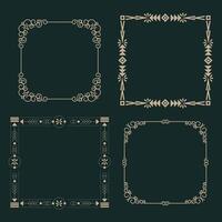 calligraphic border collection unique design vector