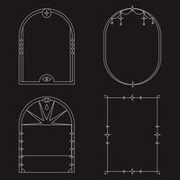 calligraphic border collection unique design vector