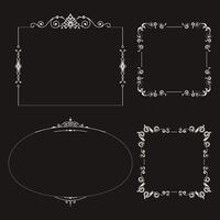 calligraphic border collection unique design vector