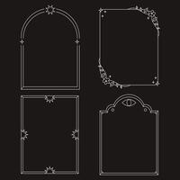 calligraphic border collection unique design vector