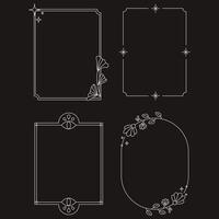 calligraphic border collection unique design vector