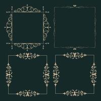 calligraphic border collection unique design vector