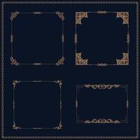 calligraphic border collection unique design vector
