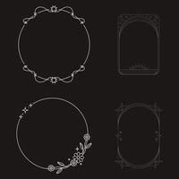 calligraphic border collection unique design vector