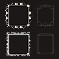 calligraphic border collection unique design vector