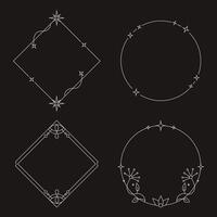 calligraphic border collection unique design vector
