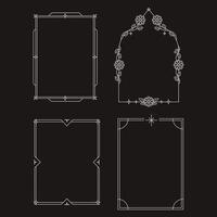 calligraphic border collection unique design vector