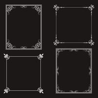 calligraphic border collection unique design vector