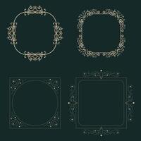 calligraphic border collection unique design vector