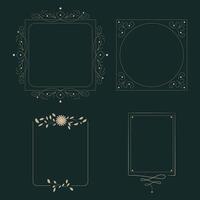 calligraphic border collection unique design vector