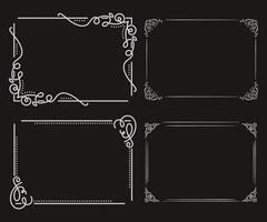 calligraphic border collection unique design vector