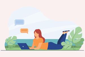tutoring flat compositions people desks computers education process vector