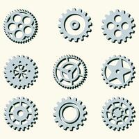 different gear collection machine vector