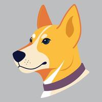 A colorful dog head vector