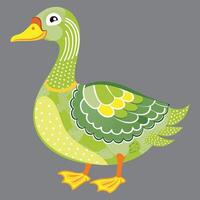 A colorful duck eps vector
