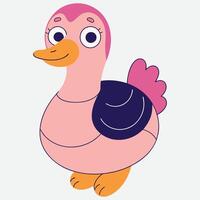 A colorful duck eps vector