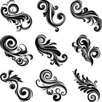 Set of Curlicues and Flourishes vector