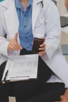 Urologists advise patients about prostate problems. Treatment of cancers of the urinary tract and male reproductive organs The concept of men's health problems Close-up pictures photo