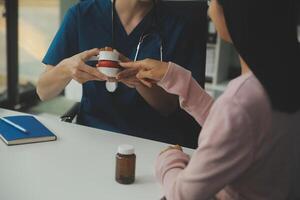 Medicaltest vaccine research and development concept. Scientist team in laboratory study and Diagnosis of diseases for Model Internal organ sample of antibody. photo