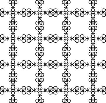 Black abstract seamless pattern on white background vector