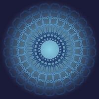 Blue background with round abstract pattern vector