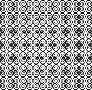 Abstract black pattern in the form of small spirals on a white background vector