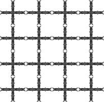 Seamless pattern in the form of a beautiful openwork lattice in black on a white background vector
